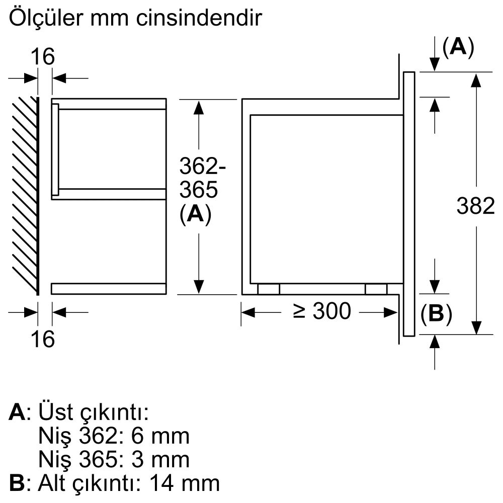 Bosch BEL7321B1 21 lt Ankastre Mikrodalga Fırın (İZMİR VE MANİSA TESLİMAT)