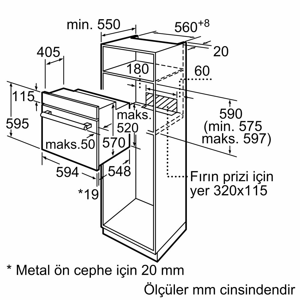 Bosch HIF534EW3T Beyaz Ankastre Fırın (İZMİR VE MANİSA TESLİMAT)