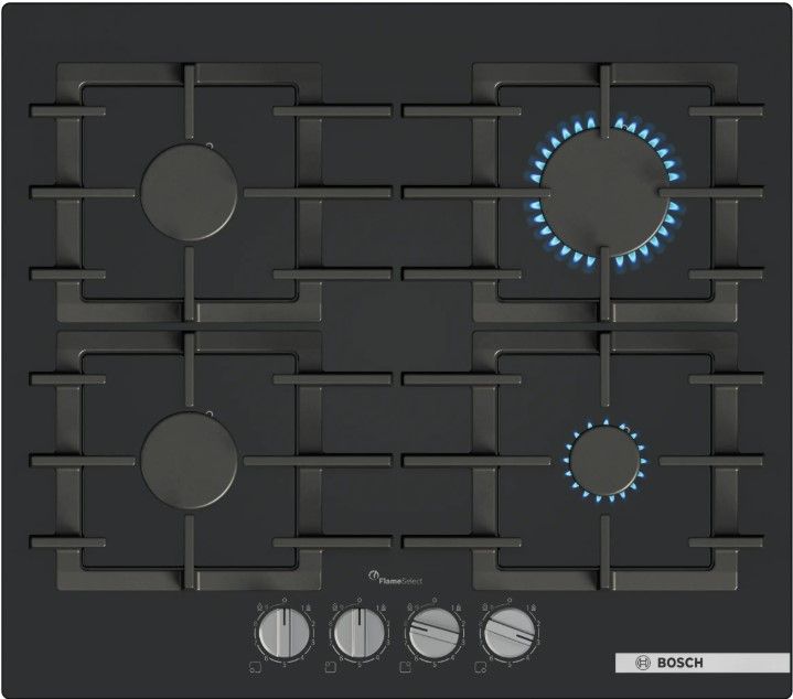 BOSCH PPP6A6I40O Serie 6 Gazlı Ocak 60 cm Sert cam, Siyah (SADECE İZMİR İÇİ TESLİMAT)