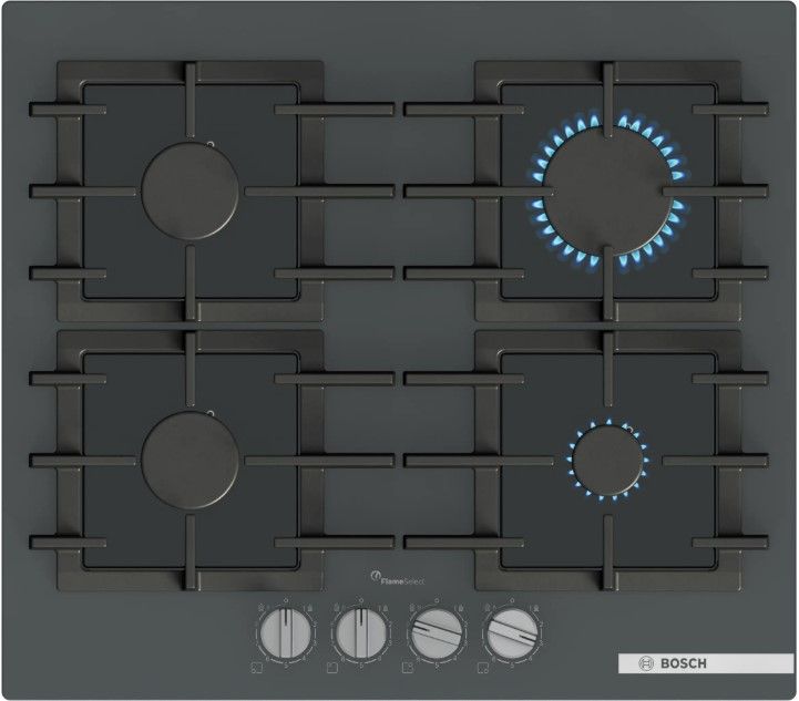 BOSCH PPP6A9I40 Serie 6 Gazlı Ocak 60 cm Sert cam, Antrasit gri (SADECE İZMİR İÇİ TESLİMAT)