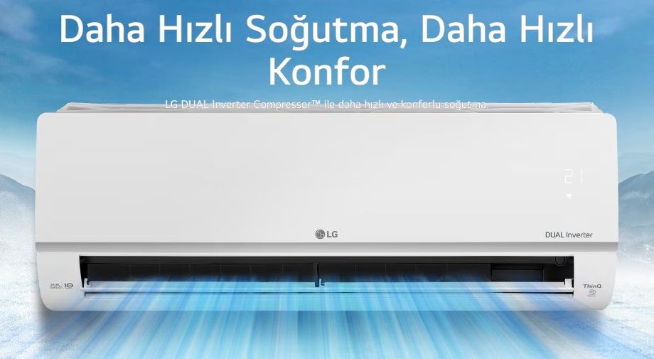 LG PC24SQ Dualcool Plus Inverter 24000 BTU Wifi Klima (SADECE İZMİR İÇİ TESLİMAT)