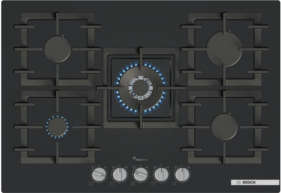 PPQ7A6I45 Serie 6 Gazlı Ocak 75 cm Sert cam, Siyah (SADECE İZMİR İÇİ TESLİMAT)