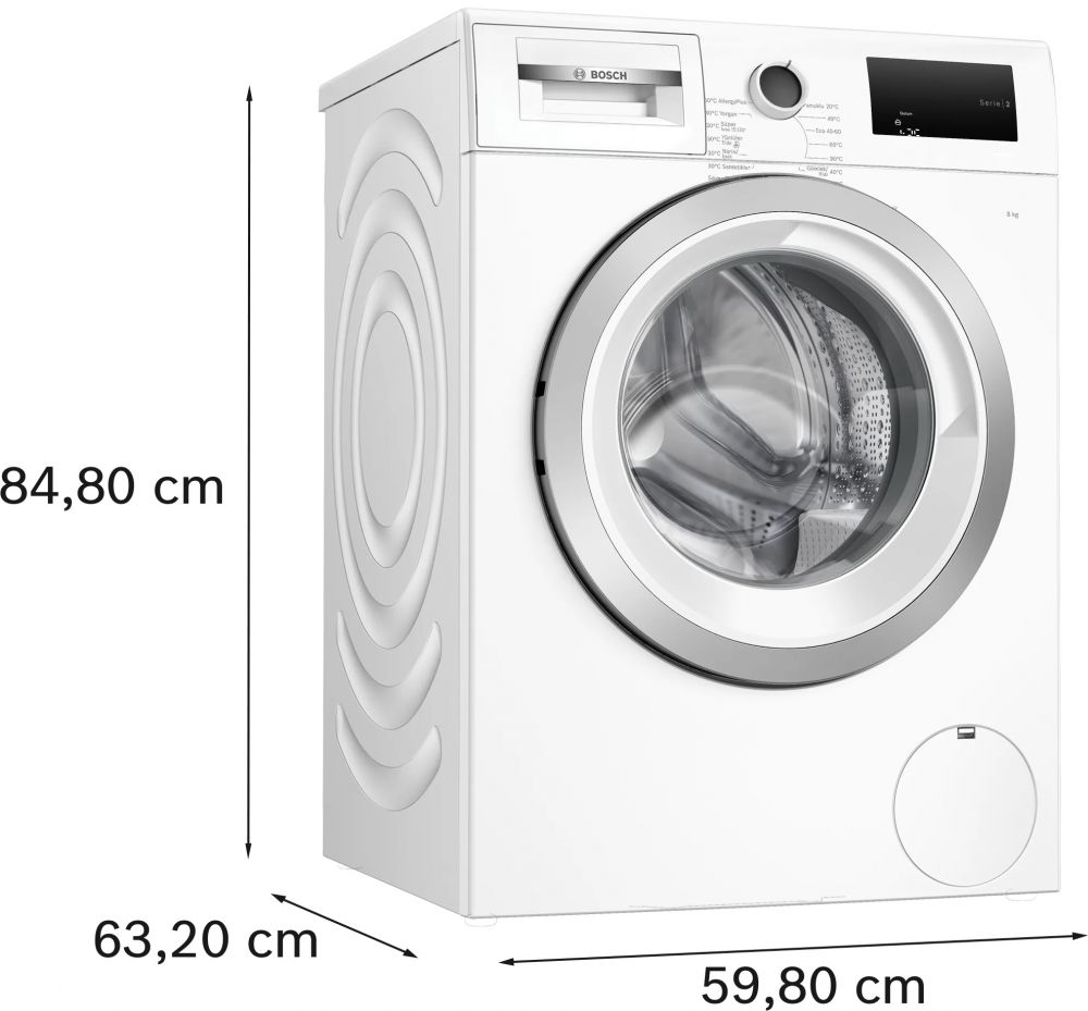 Serie 2 Çamaşır Makinesi 8 kg 1200 dev./dak. WAN24180TR (İZMİR VE MANİSA TESLİMAT)