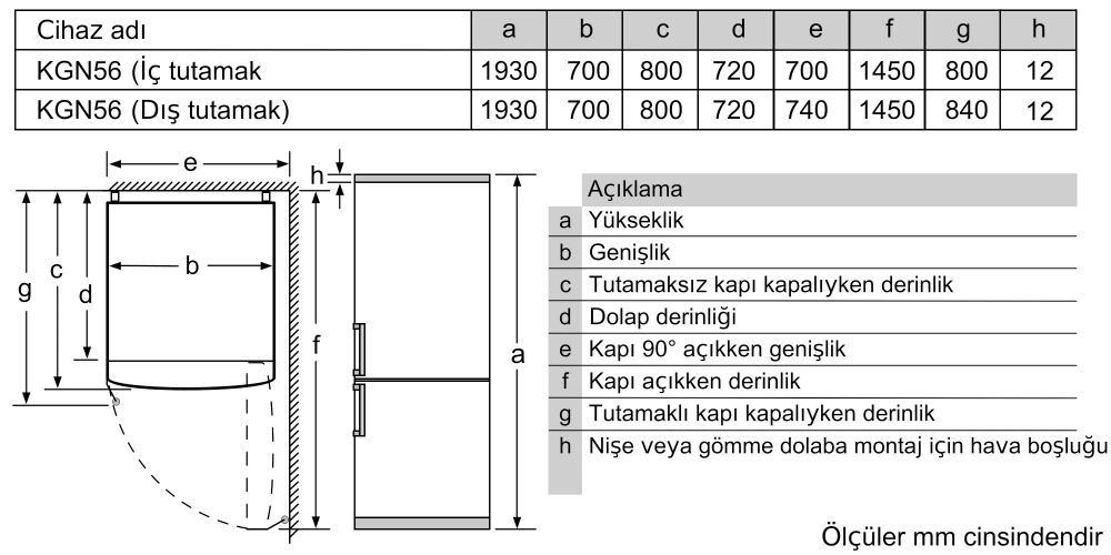 Serie 4 Alttan Donduruculu Buzdolabı 193 x 70 cm Kolay temizlenebilir Inox KGN56XIE0N (İZMİR VE MANİSA TESLİMAT)