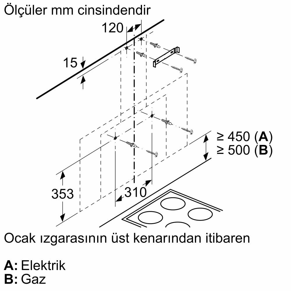 Serie 4 Duvar Tipi Davlumbaz 90 cm Beyaz Cam Yüzey DWF95AJ20T (İZMİR VE MANİSA TESLİMAT)